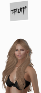 A female Second Life avatar wearing demo hair from Truth.