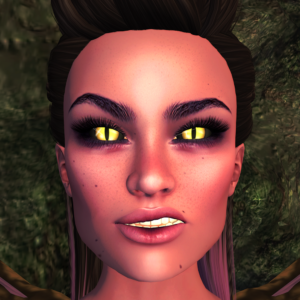 A second life demoness shows off her FATEeyes by damien fate