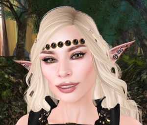 An elven maiden shows off her looks from TRUTH, Swallow, and Arwen's Creations.
