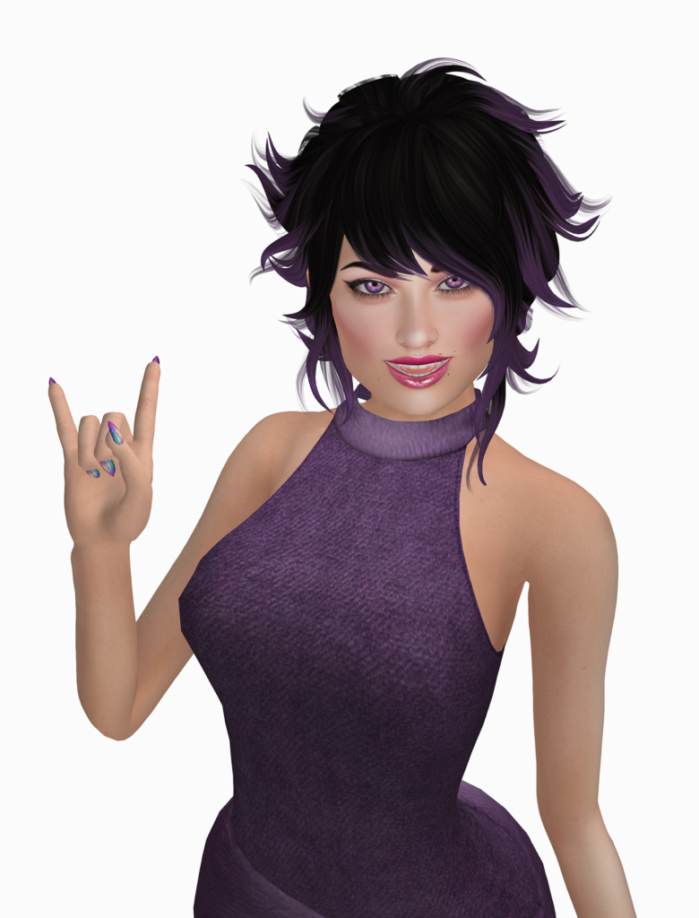 Second life avatar using Slink Dynamic Hands which are slink bento hands