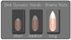 Slink Dynamic Hands stiletto HUD for slink bento hands