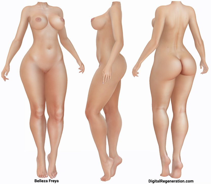 The Belleza Freya mesh body in Second Life.