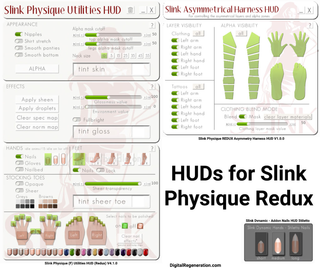 The Slink Physique Classic HUDs